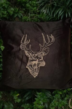 welurowa poszewka na poduszkę 40x40 z jeleniem